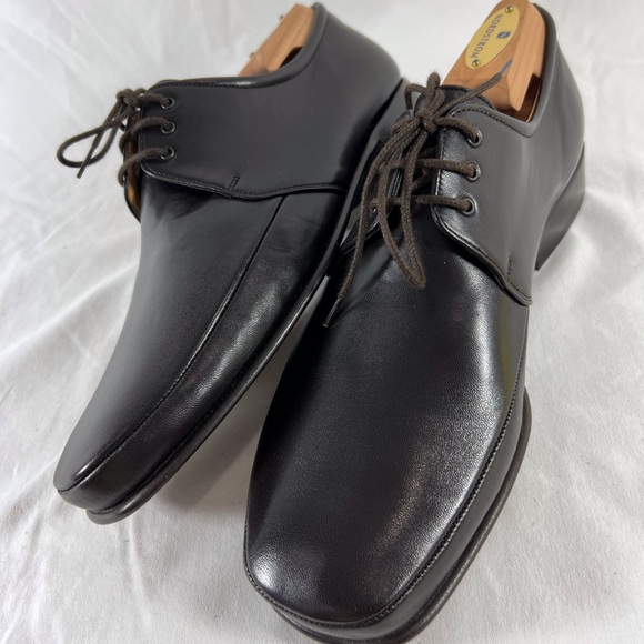 BALLY Brenzo Brown Leather Lace Up Dress Shoes Made in Switzerland Marked as 7US - Picture 9 of 14